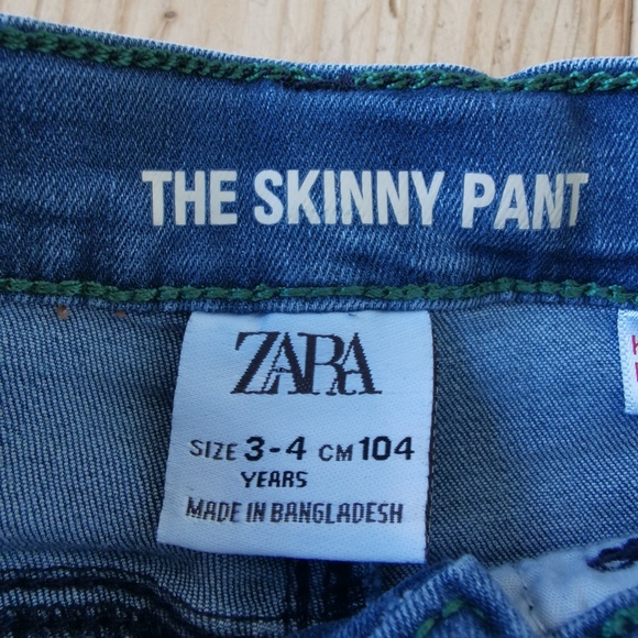ZARA TODDLER Girls Jeans, size 3-4T - Picture 3 of 5